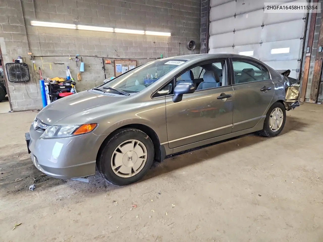 HONDA CIVIC 2008, VIN 2HGFA16458H115354