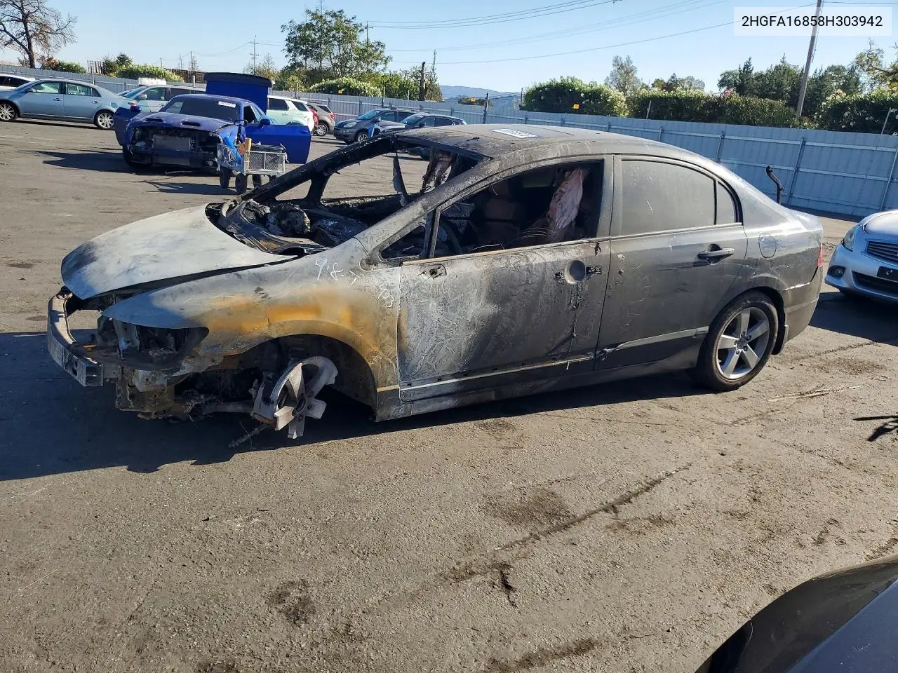 HONDA CIVIC 2008, VIN 2HGFA16858H303942