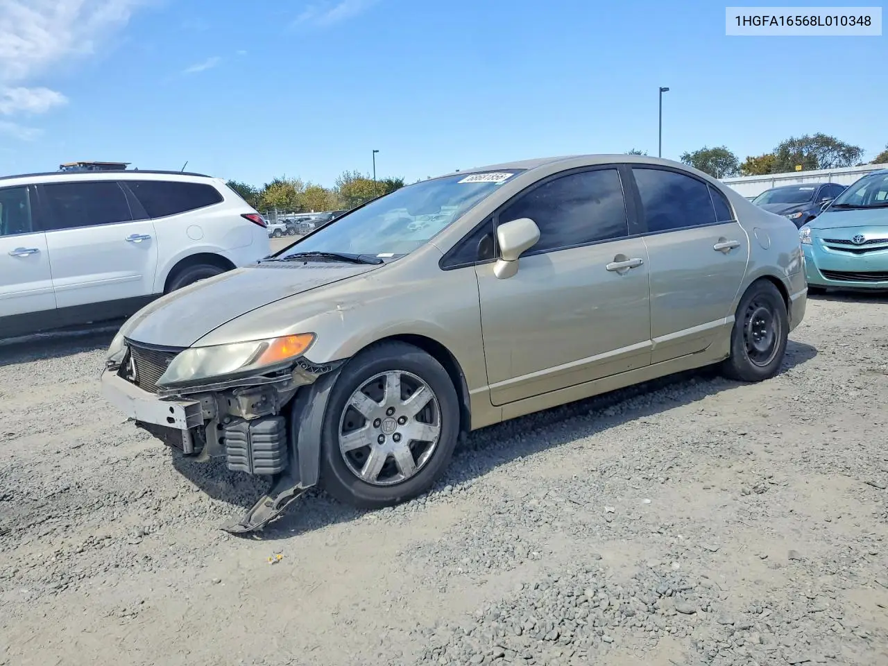 HONDA CIVIC 2008, VIN 1HGFA16568L010348