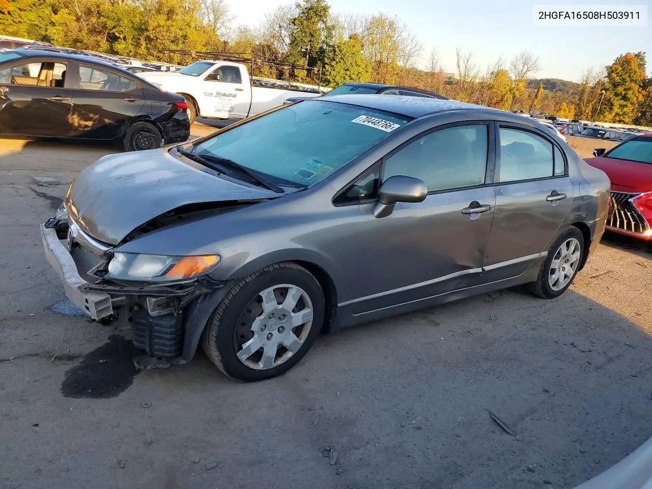 HONDA CIVIC 2008, VIN 2HGFA16508H503911