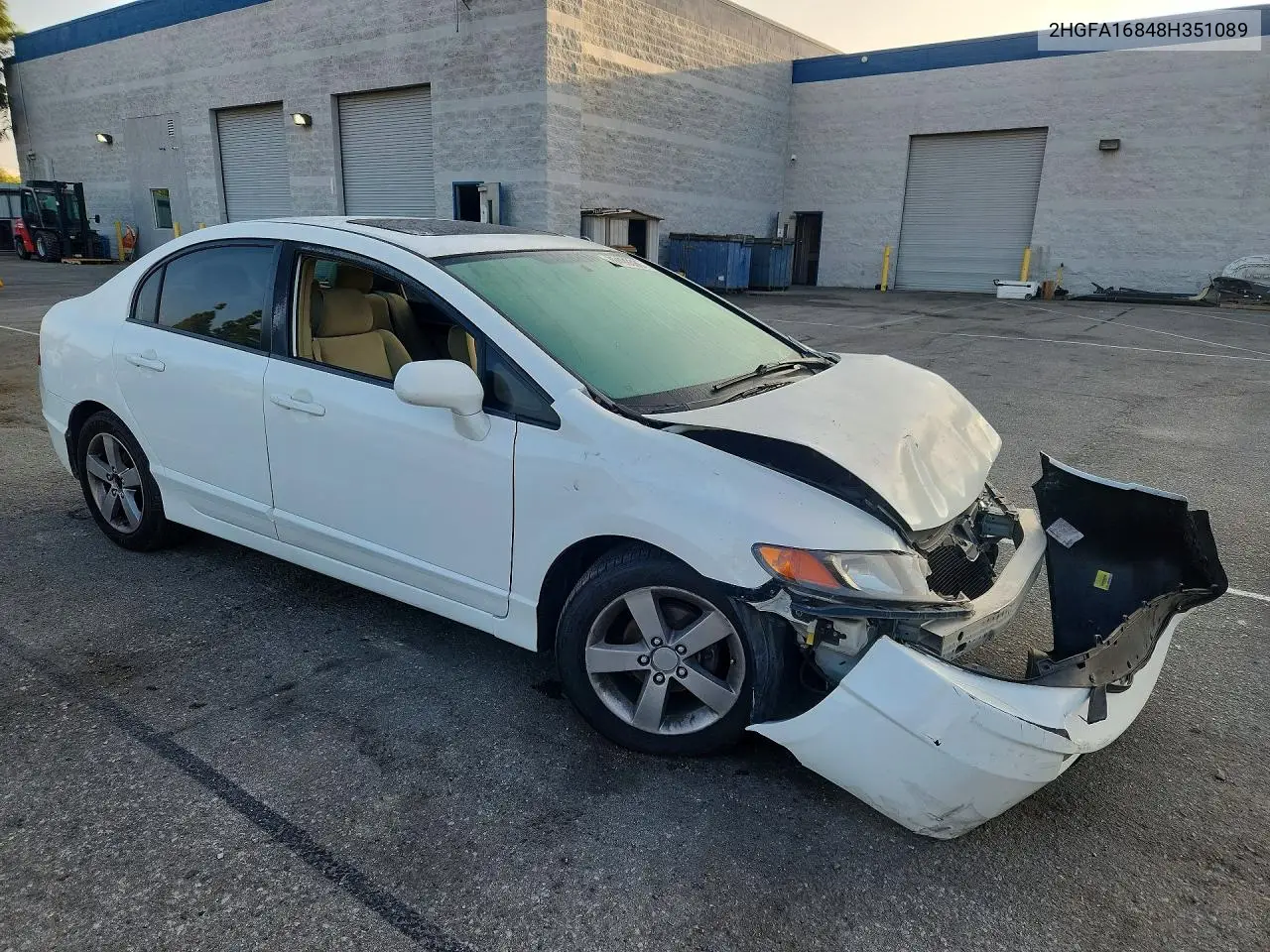 2008 HONDA CIVIC VIN 2HGFA16848H351089 — фото 4