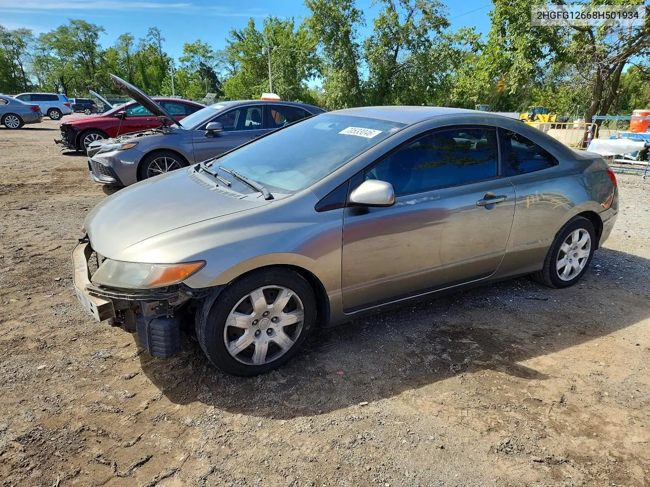 HONDA CIVIC 2008, VIN 2HGFG12668H501934