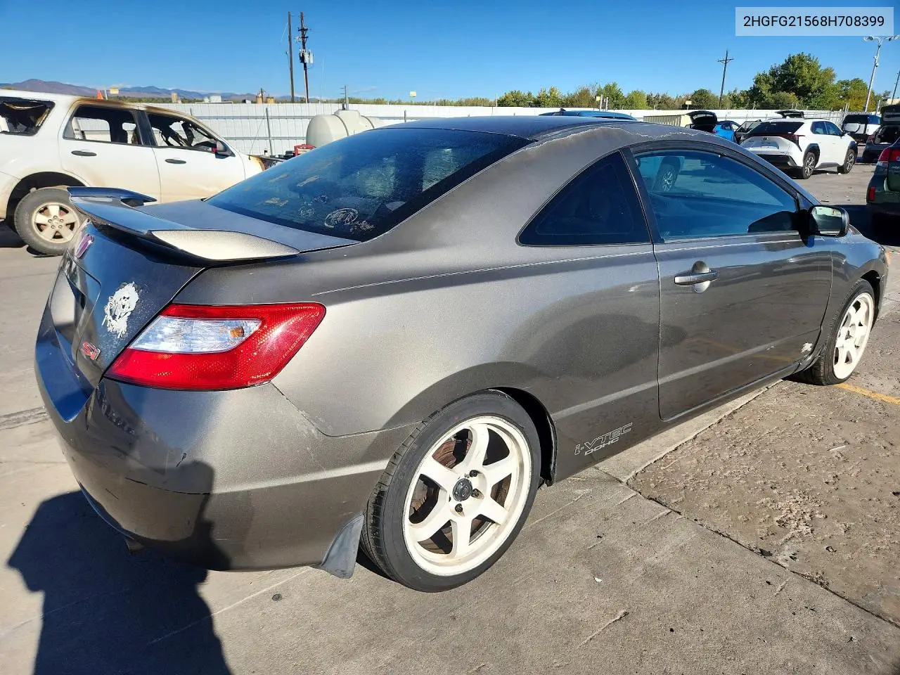2008 HONDA CIVIC VIN 2HGFG21568H708399 — фото 3