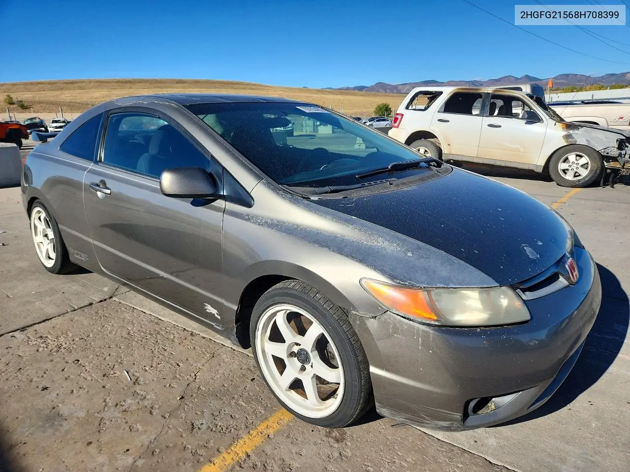 2008 HONDA CIVIC VIN 2HGFG21568H708399 — фото 4