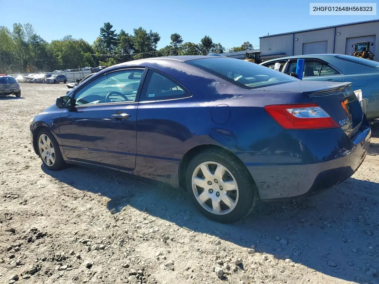 2008 HONDA CIVIC VIN 2HGFG12648H568323 — фото 2