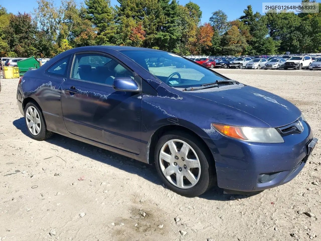 2008 HONDA CIVIC VIN 2HGFG12648H568323 — фото 4