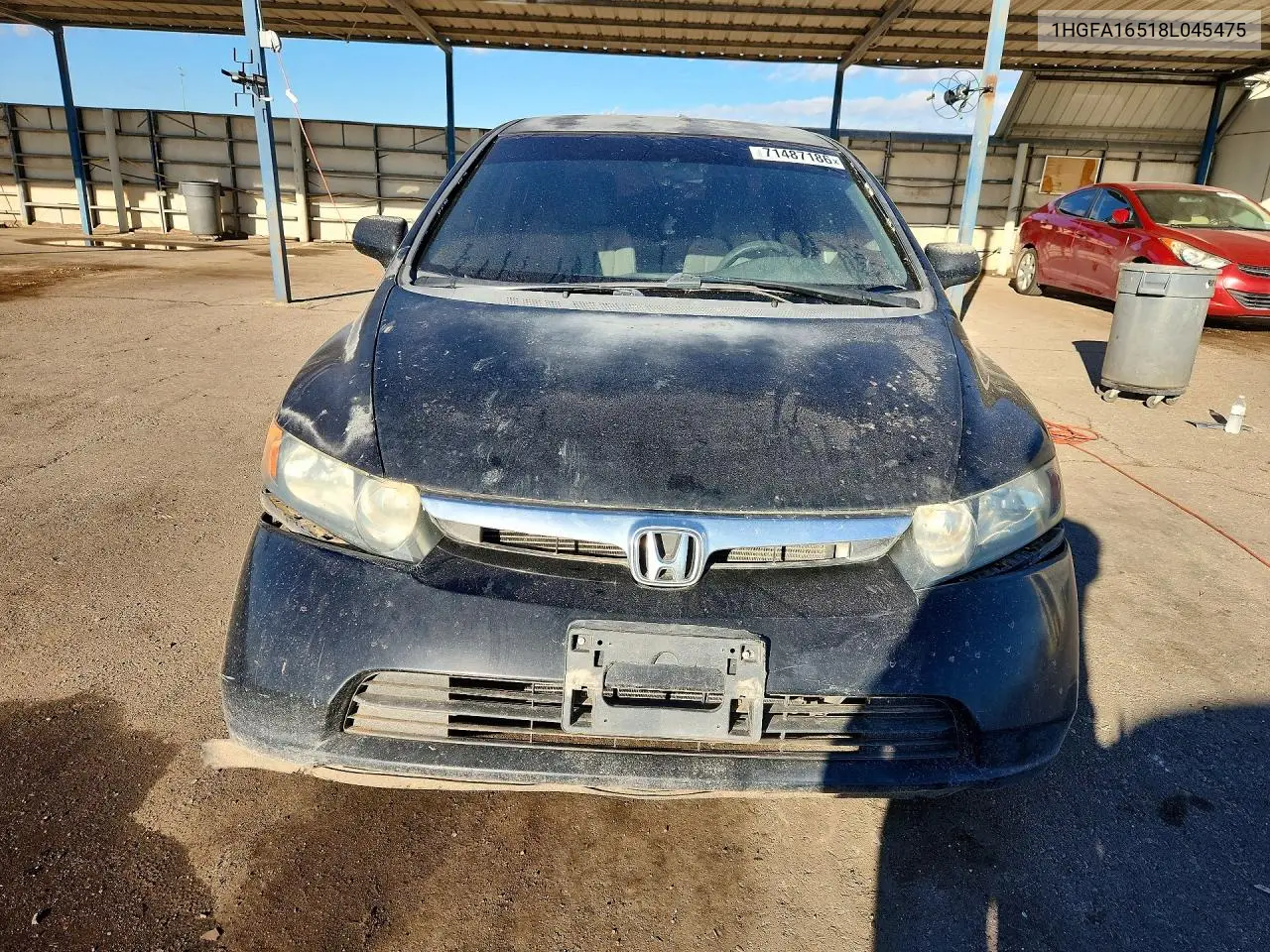 2008 HONDA CIVIC VIN 1HGFA16518L045475 — фото 5