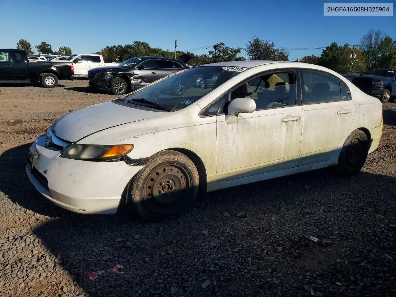 HONDA CIVIC 2008, VIN 2HGFA16508H325904
