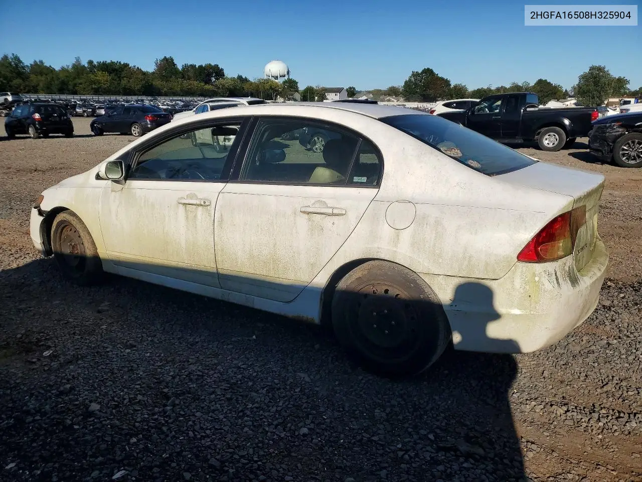 2008 HONDA CIVIC VIN 2HGFA16508H325904 — фото 2