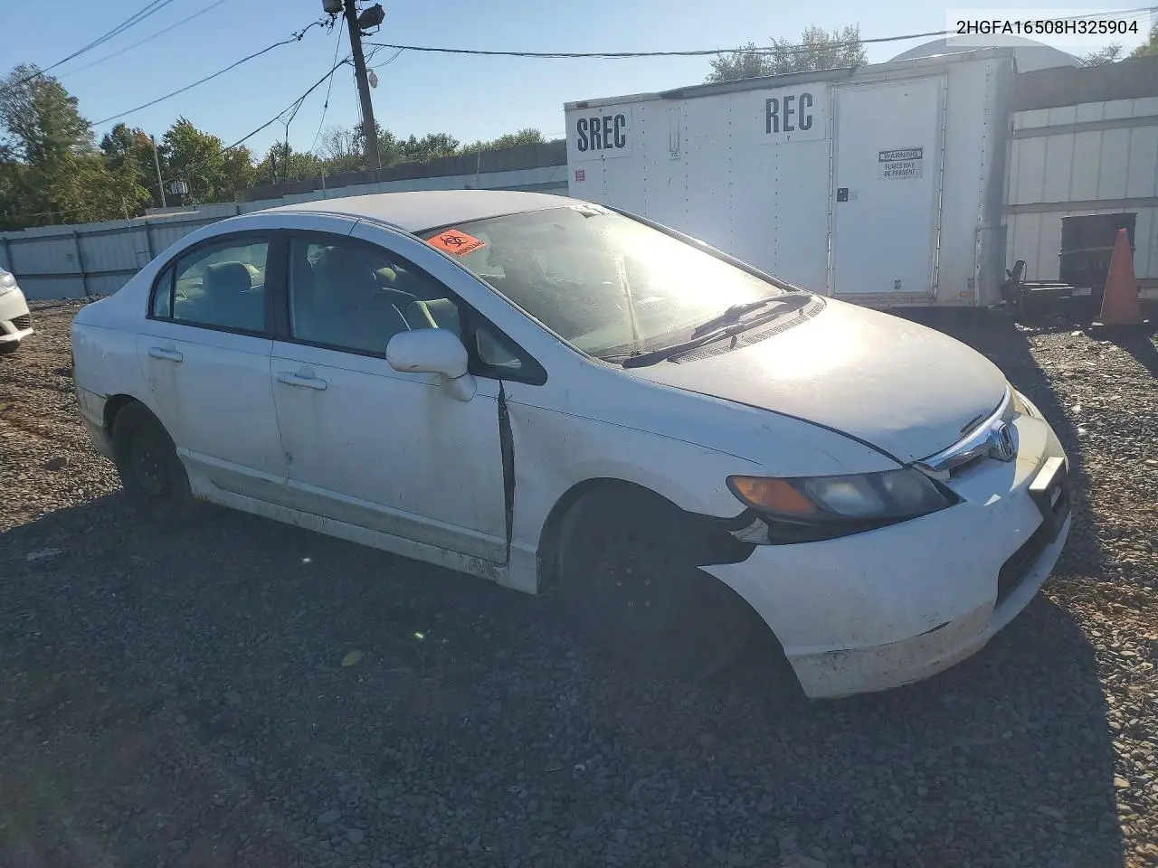 2008 HONDA CIVIC VIN 2HGFA16508H325904 — фото 4