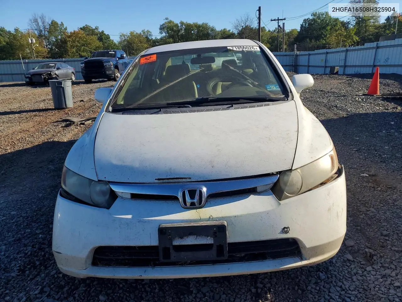 2008 HONDA CIVIC VIN 2HGFA16508H325904 — фото 5