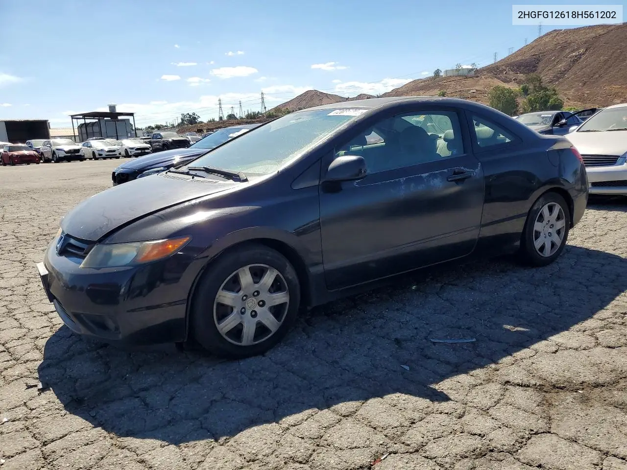 HONDA CIVIC 2008, VIN 2HGFG12618H561202