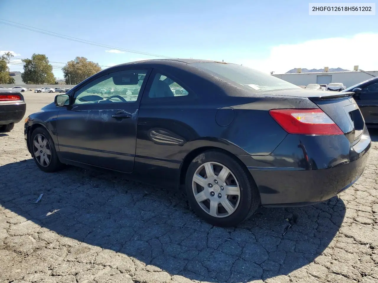 2008 HONDA CIVIC VIN 2HGFG12618H561202 — фото 2