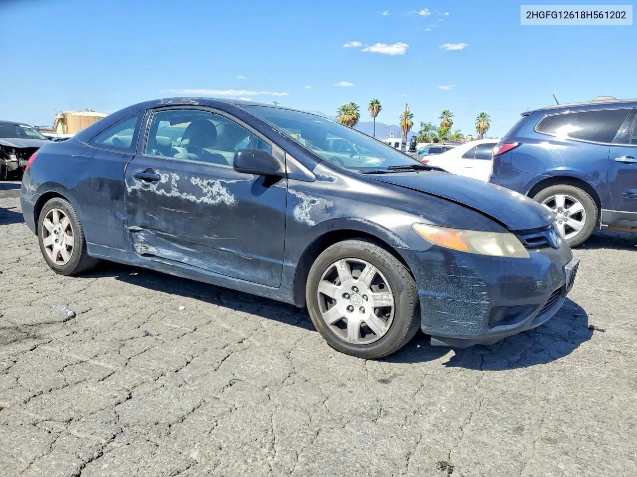 2008 HONDA CIVIC VIN 2HGFG12618H561202 — фото 4