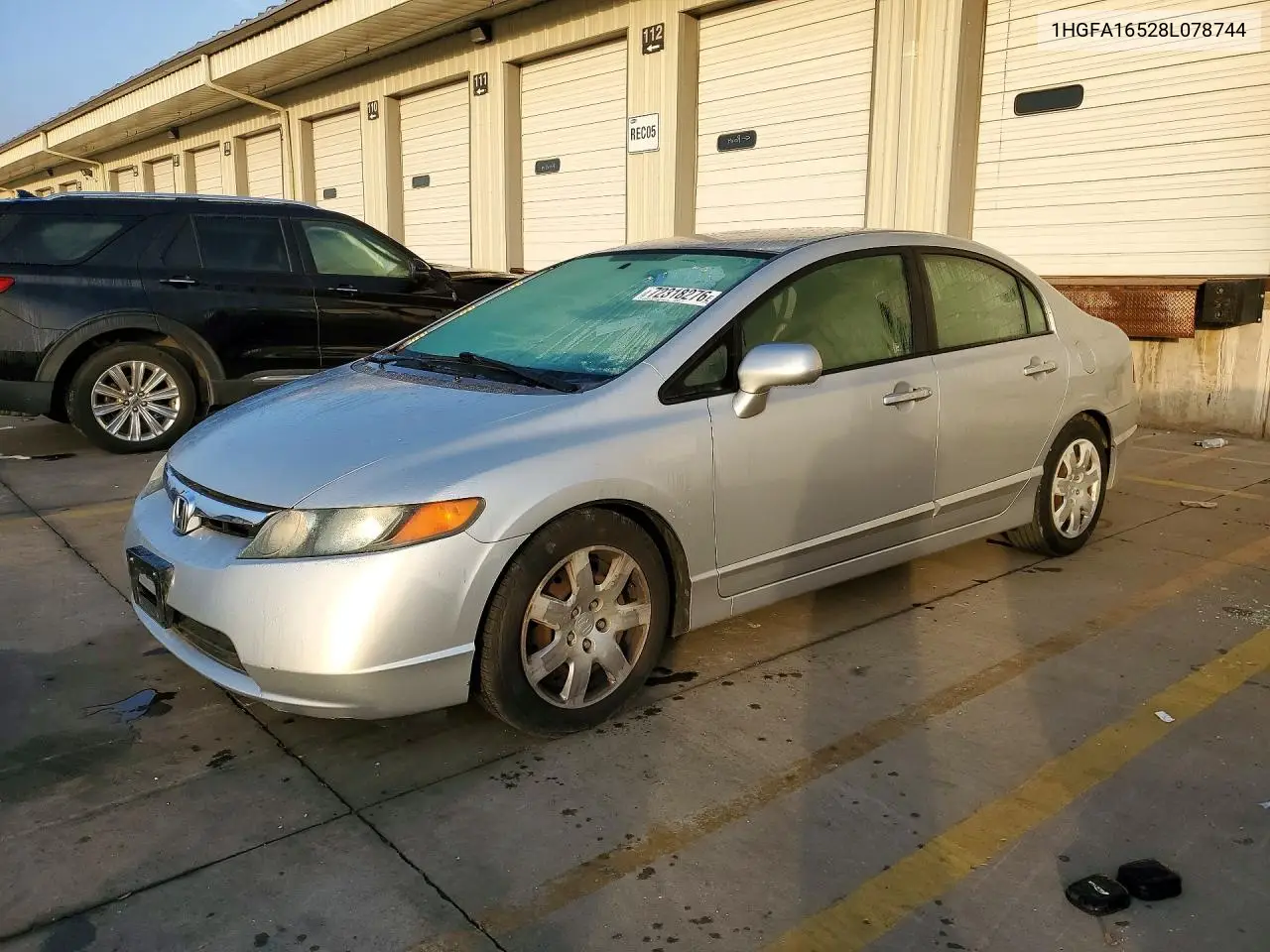 HONDA CIVIC 2008, VIN 1HGFA16528L078744