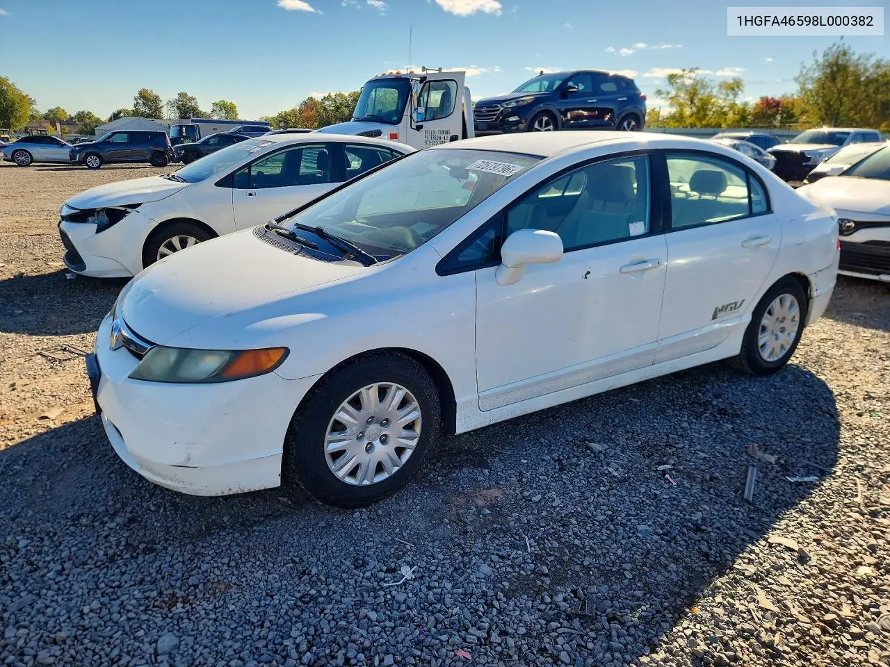 HONDA CIVIC 2008, VIN 1HGFA46598L000382