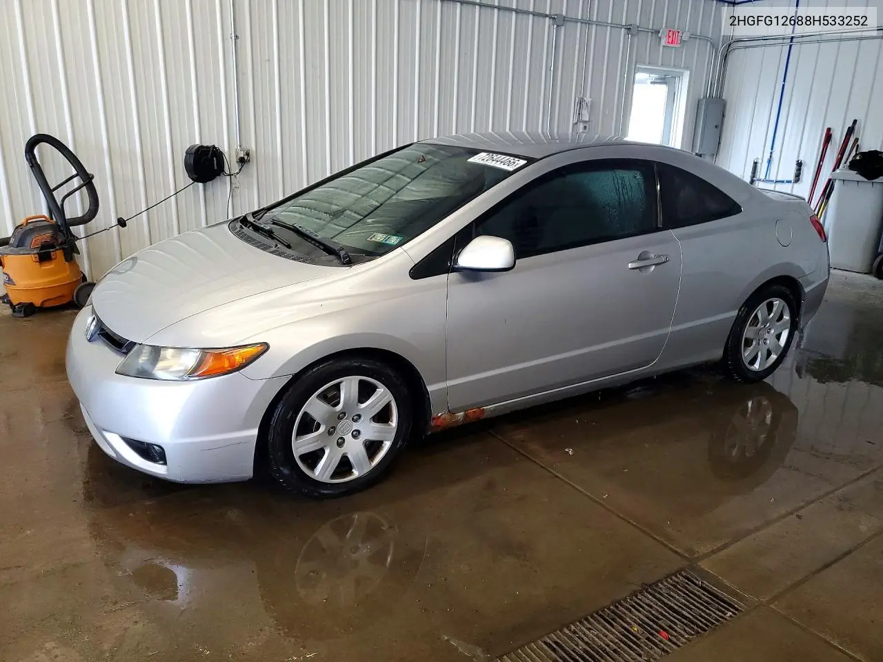 HONDA CIVIC 2008, VIN 2HGFG12688H533252