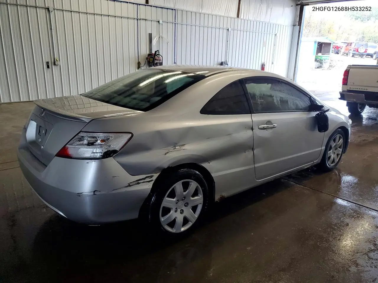 2008 HONDA CIVIC VIN 2HGFG12688H533252 — фото 3