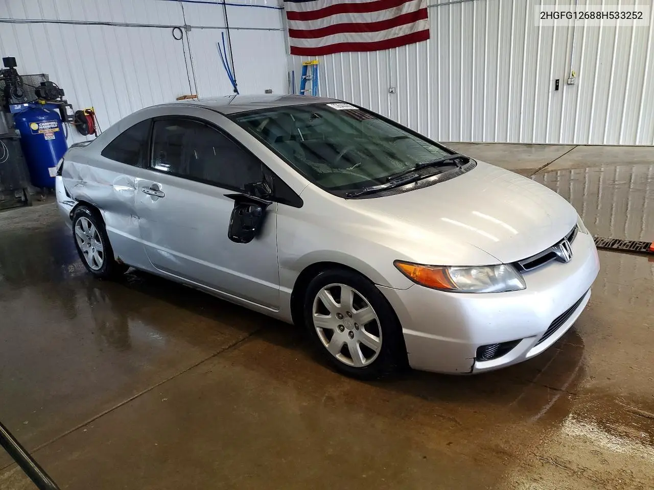 2008 HONDA CIVIC VIN 2HGFG12688H533252 — фото 4
