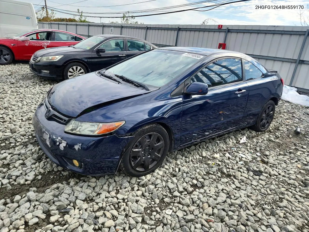 HONDA CIVIC 2008, VIN 2HGFG12648H559170