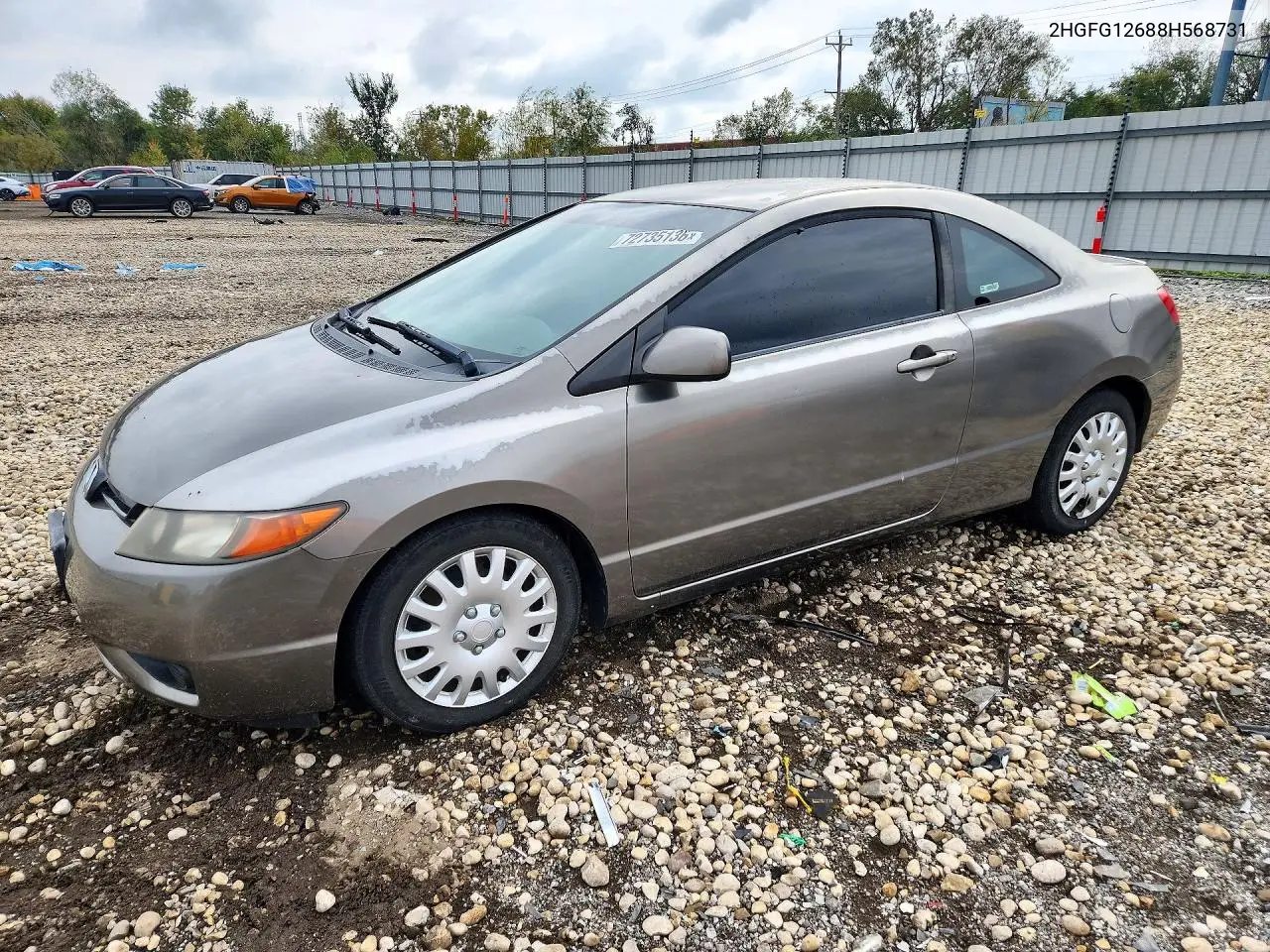 HONDA CIVIC 2008, VIN 2HGFG12688H568731