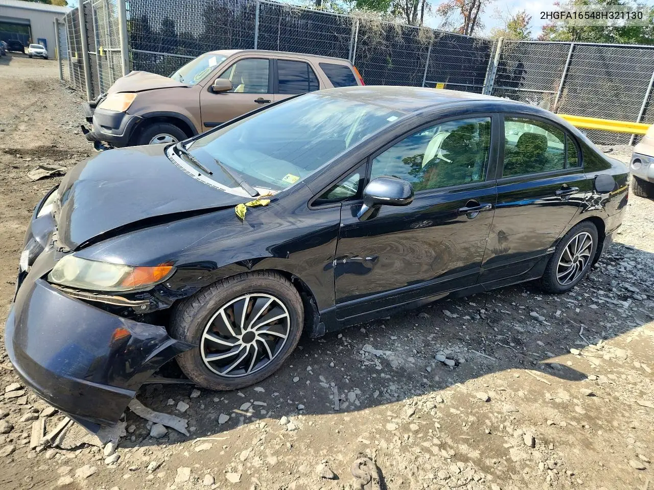 HONDA CIVIC 2008, VIN 2HGFA16548H321130