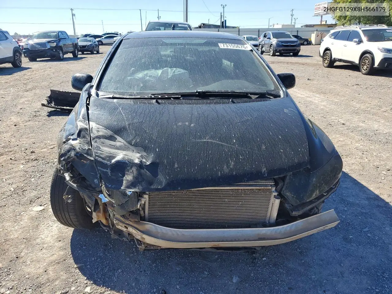 HONDA CIVIC 2008, VIN 2HGFG129X8H566179