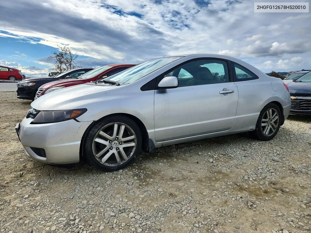 HONDA CIVIC 2008, VIN 2HGFG12678H520010