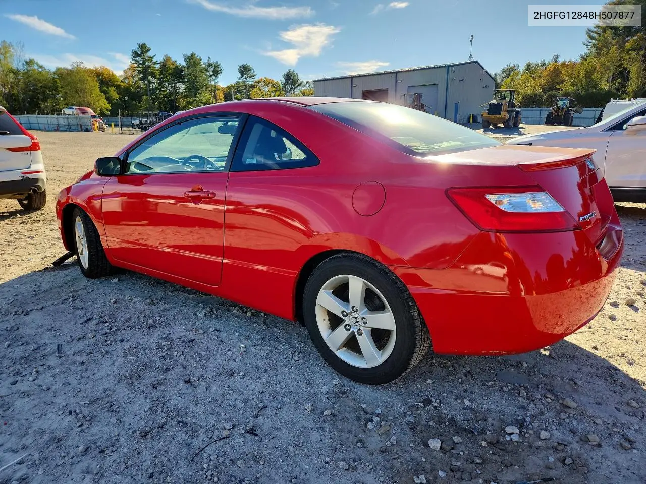 2008 HONDA CIVIC VIN 2HGFG12848H507877 — фото 2