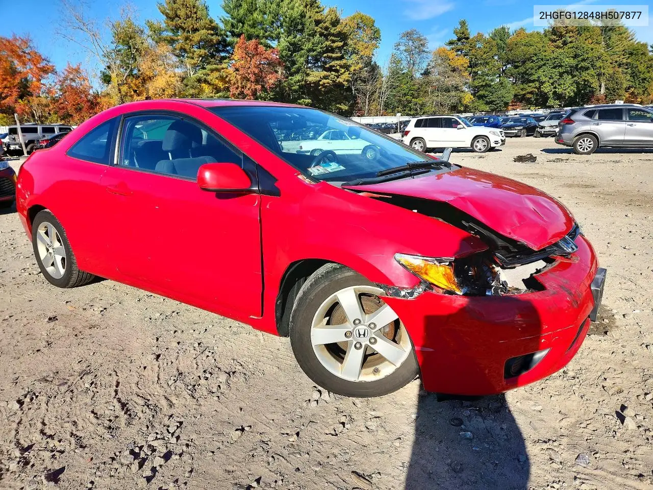 2008 HONDA CIVIC VIN 2HGFG12848H507877 — фото 4