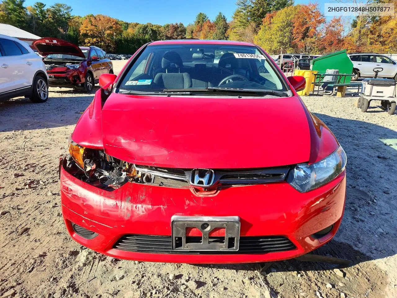 2008 HONDA CIVIC VIN 2HGFG12848H507877 — фото 5