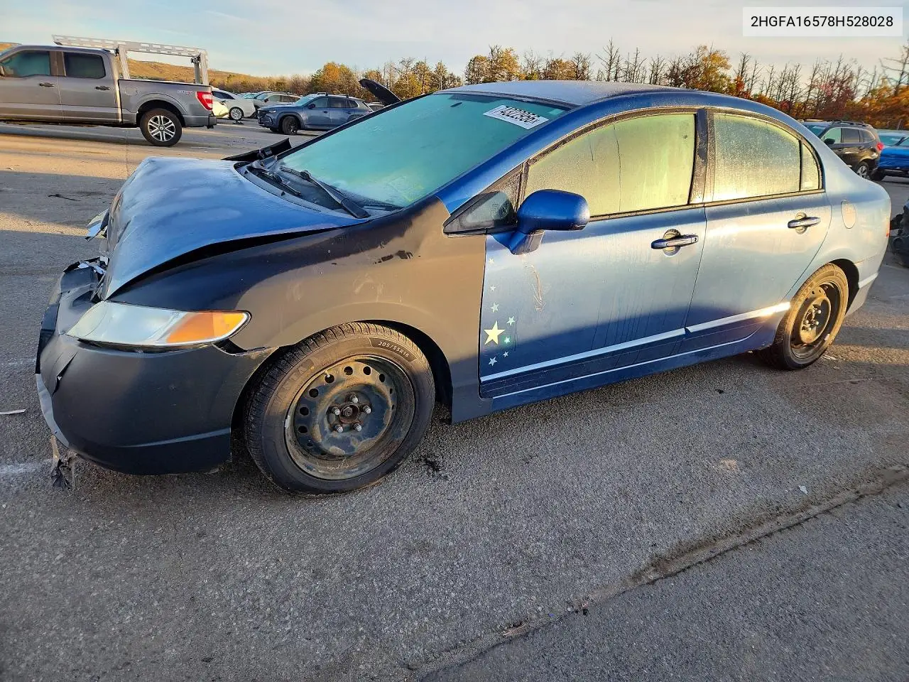 HONDA CIVIC 2008, VIN 2HGFA16578H528028