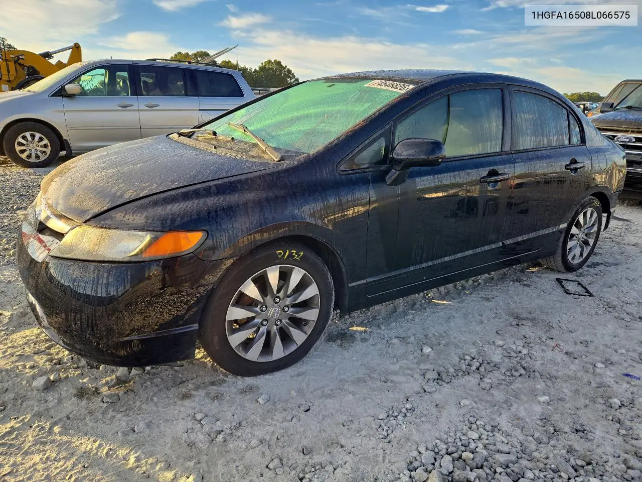 HONDA CIVIC 2008, VIN 1HGFA16508L066575