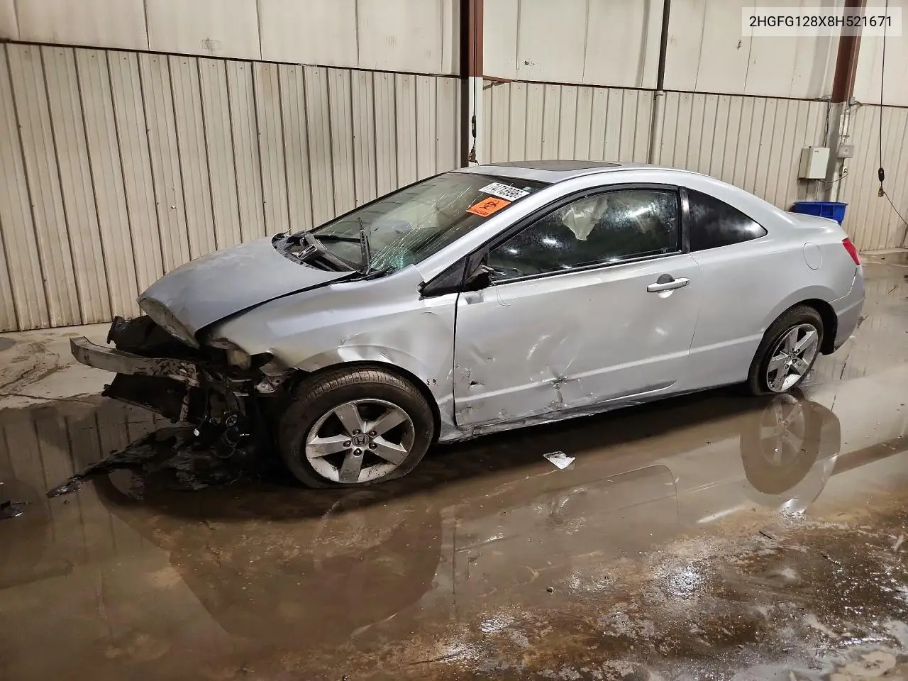 HONDA CIVIC 2008, VIN 2HGFG128X8H521671
