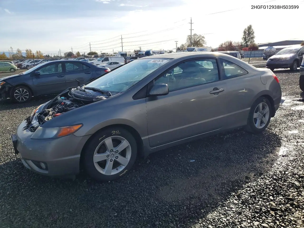 HONDA CIVIC 2008, VIN 2HGFG12938H503599