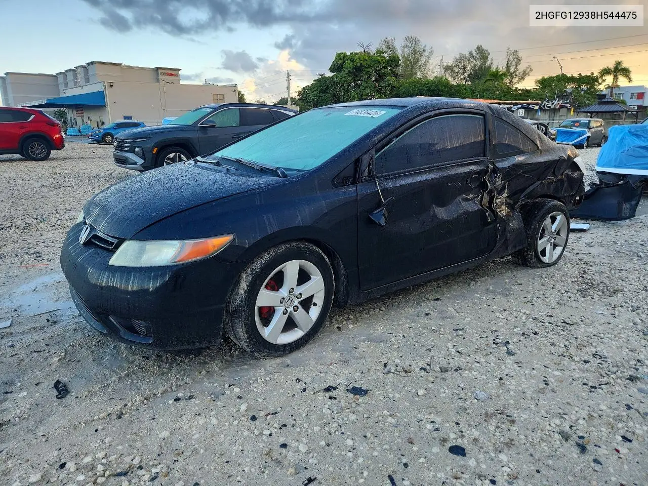 HONDA CIVIC 2008, VIN 2HGFG12938H544475