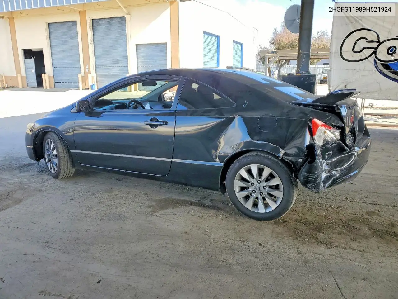 2009 HONDA CIVIC VIN 2HGFG11989H521924 — фото 2