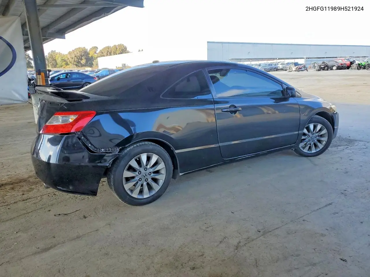 2009 HONDA CIVIC VIN 2HGFG11989H521924 — фото 3