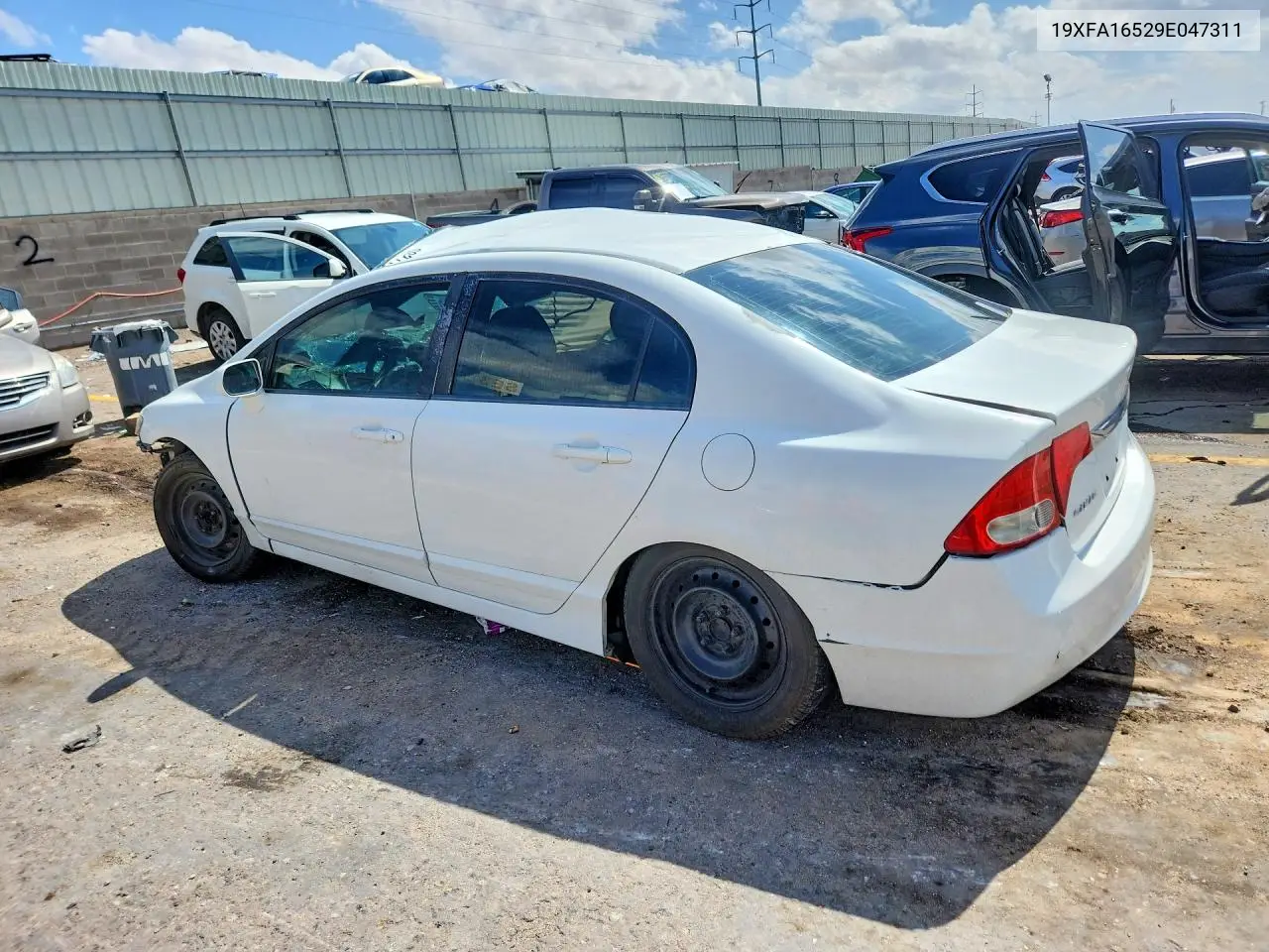 2009 HONDA CIVIC VIN 19XFA16529E047311 — фото 2