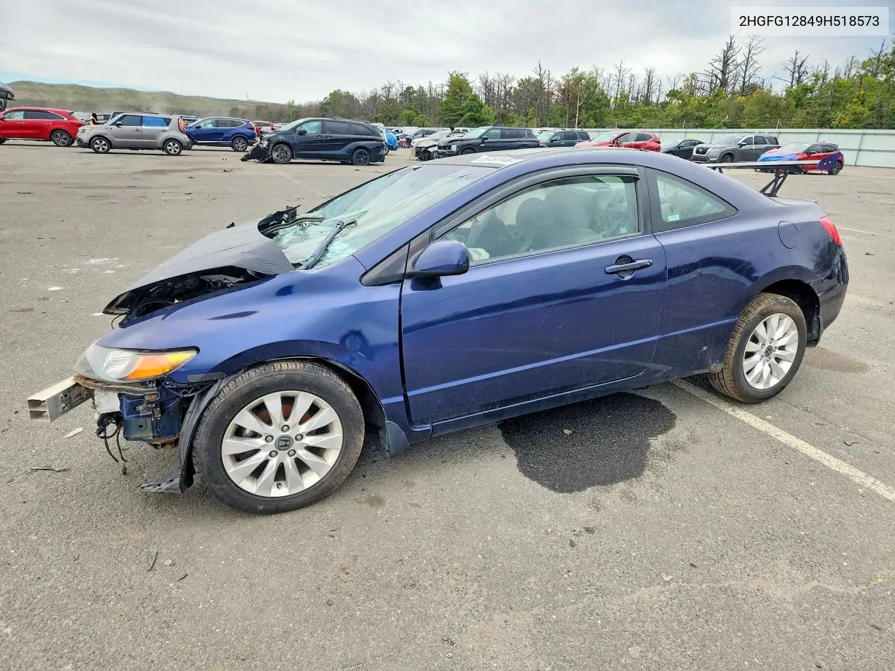 HONDA CIVIC 2009, VIN 2HGFG12849H518573