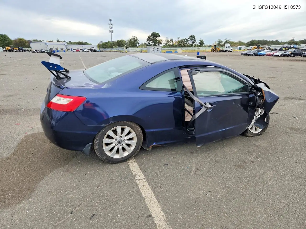 2009 HONDA CIVIC VIN 2HGFG12849H518573 — фото 3