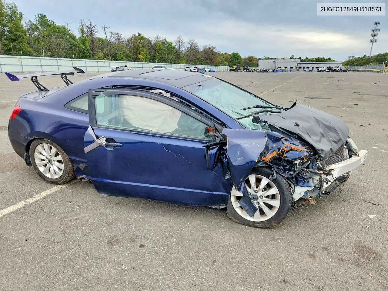2009 HONDA CIVIC VIN 2HGFG12849H518573 — фото 4