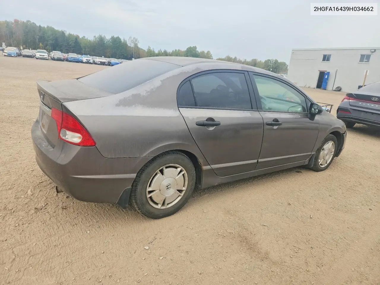 2009 HONDA CIVIC VIN 2HGFA16439H034662 — фото 3