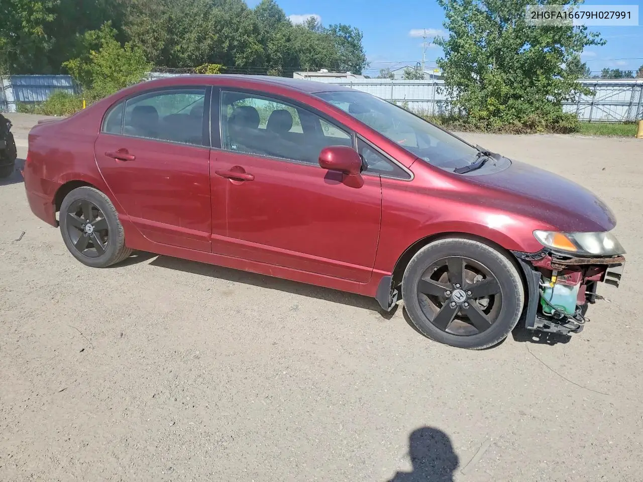 2009 HONDA CIVIC VIN 2HGFA16679H027991 — фото 4