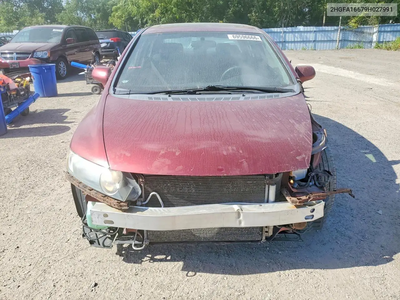 2009 HONDA CIVIC VIN 2HGFA16679H027991 — фото 5