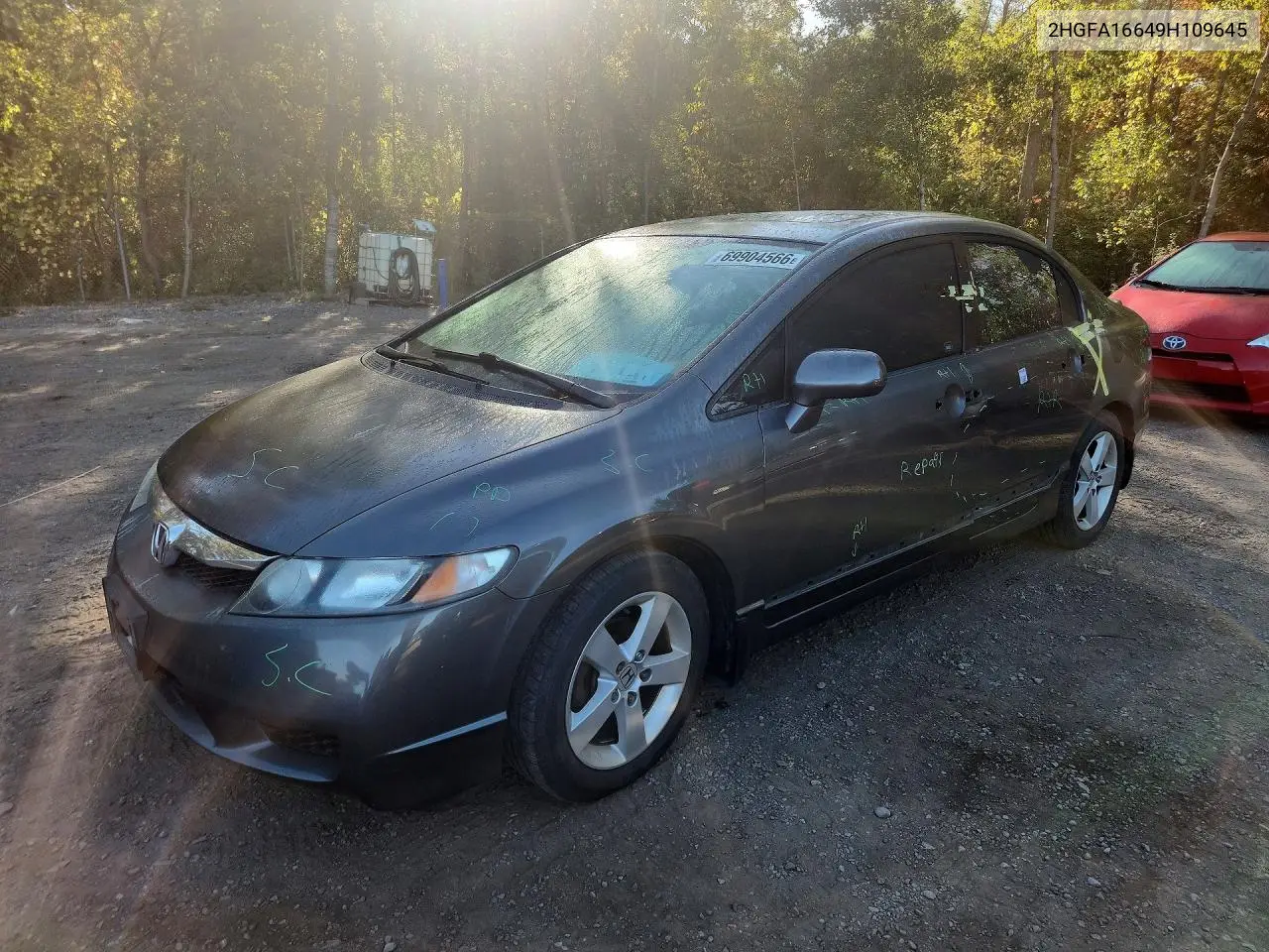 HONDA CIVIC 2009, VIN 2HGFA16649H109645