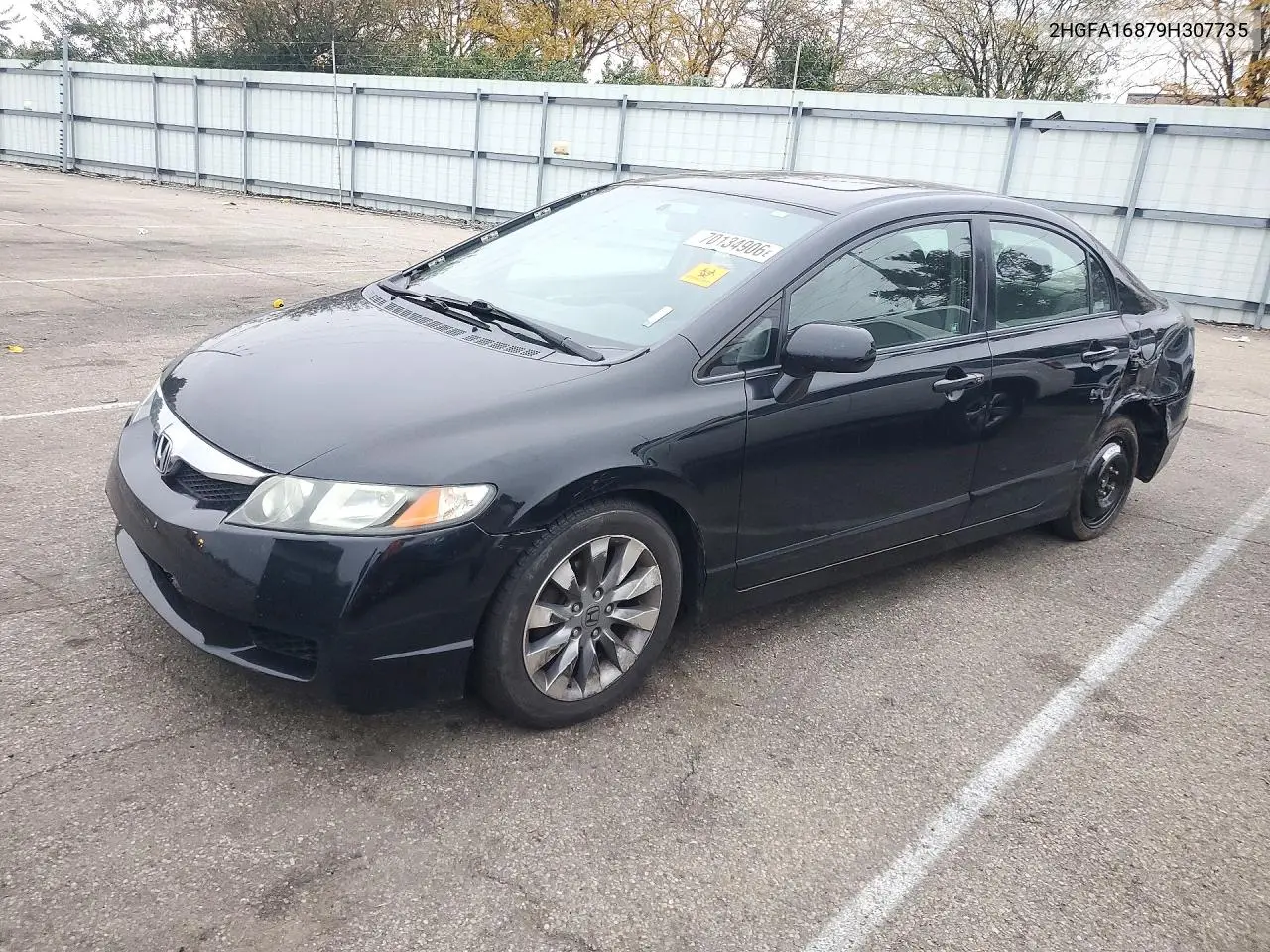 HONDA CIVIC 2009, VIN 2HGFA16879H307735