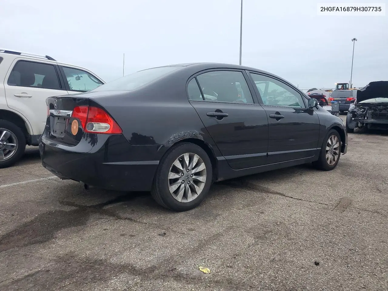 2009 HONDA CIVIC VIN 2HGFA16879H307735 — фото 3