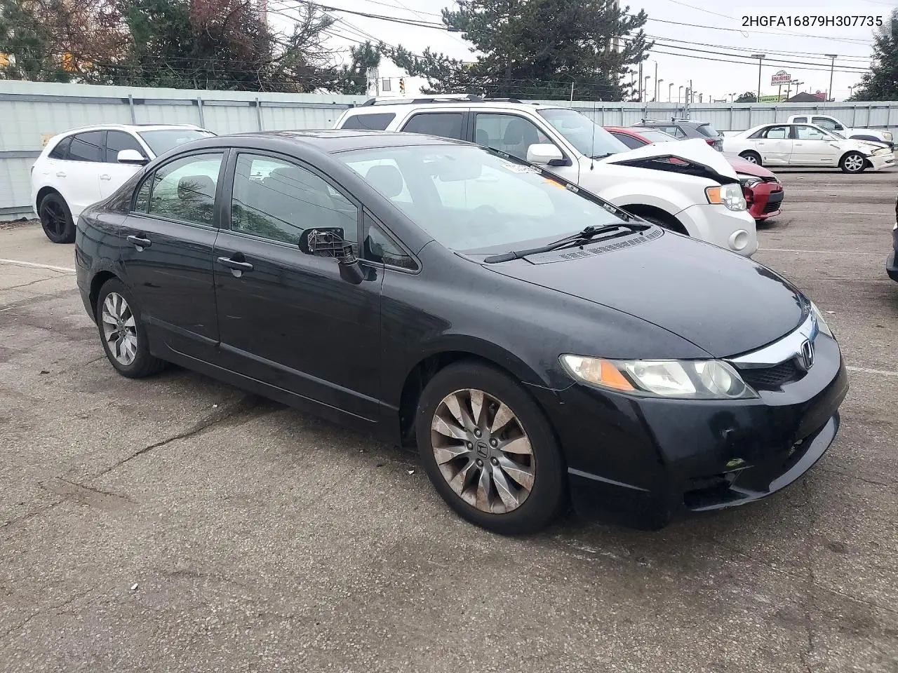 2009 HONDA CIVIC VIN 2HGFA16879H307735 — фото 4