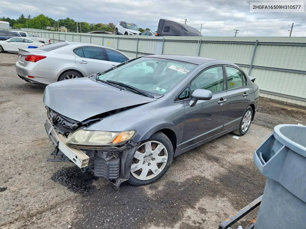 HONDA CIVIC 2009, VIN 2HGFA16509H310577